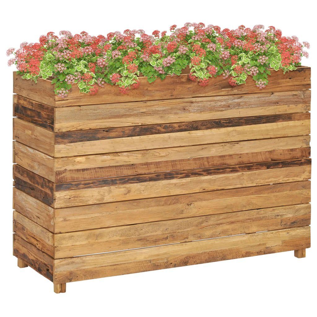DOTMALL Hochbeet Hochbeet 100x40x72 cm Massivholz Teak und Stahl