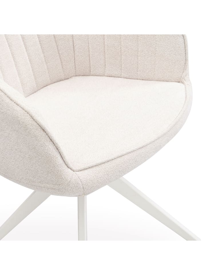 B&D Home Drehstuhl ARVIT in Cremeweiß - (B)58 x (H)81 x (T)61 cm günstig kaufen onesize