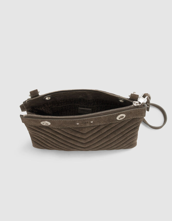 Sac pochette 1440 REPORTER KAKI motif chevron femme