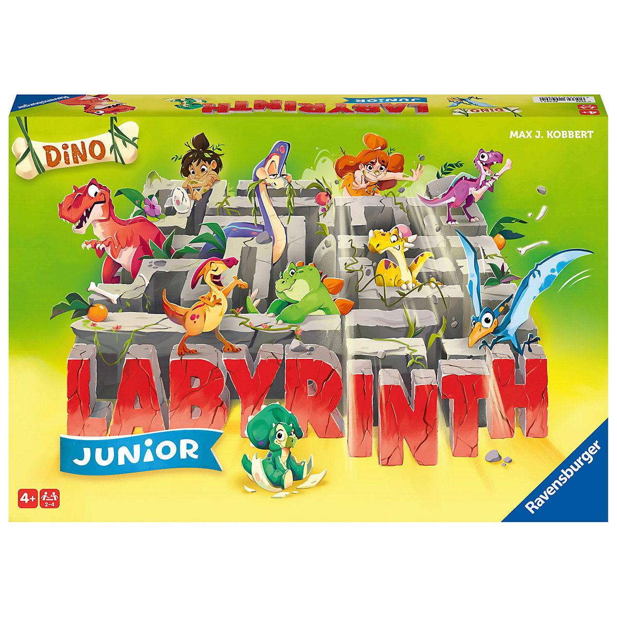 Ravensburger® 20980 - Dino Junior Labyrinth - Familienklassiker für die Kleinen, Spiel für Kinder ab 4 Jahren - Gesellschaftspiel geeignet für 2-4 Spieler, Junior-Ausgabe mit Dinosaurier-Thema