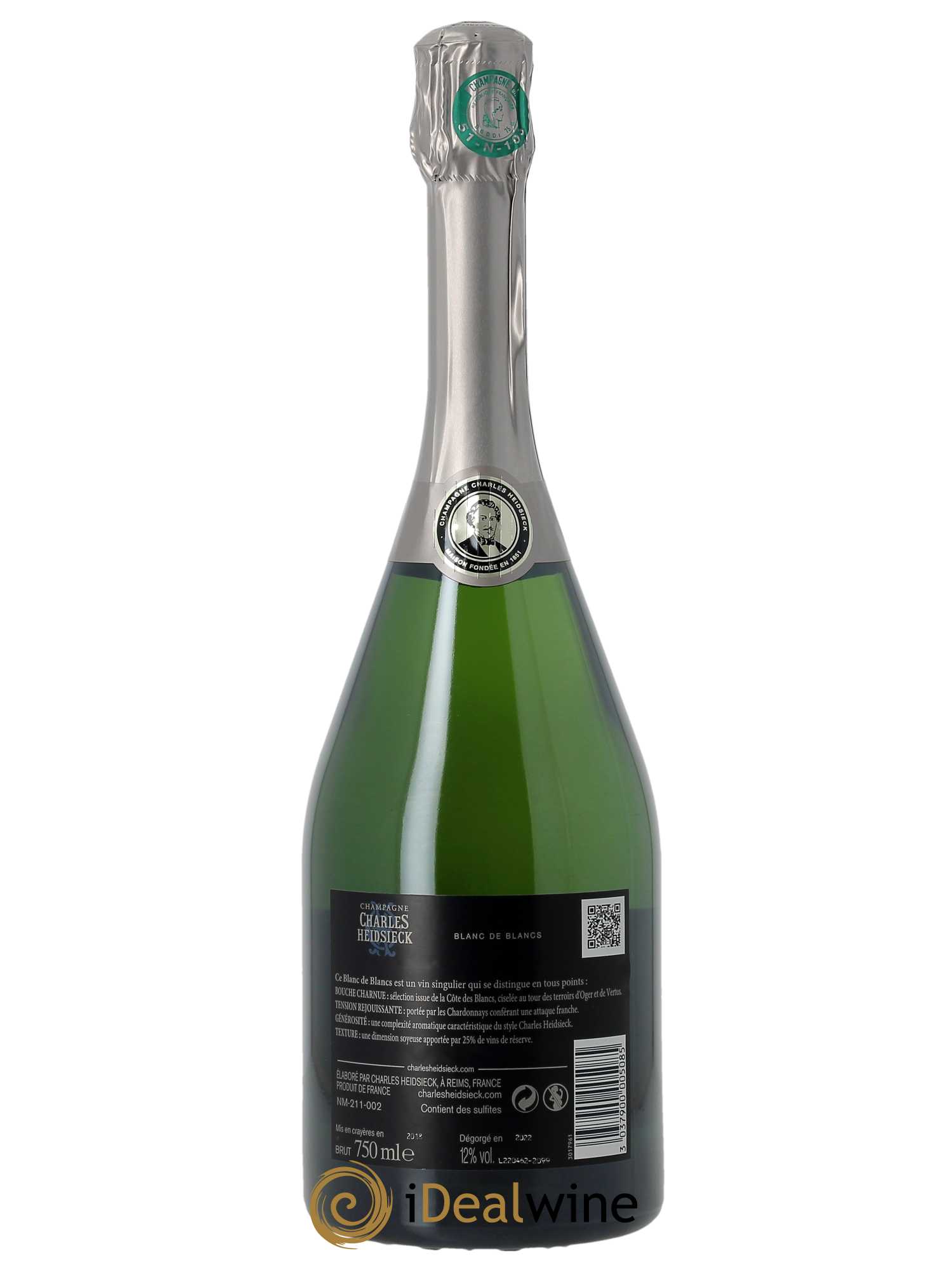 Blanc de Blancs Charles Heidsieck   - Lot de 1 Bouteille