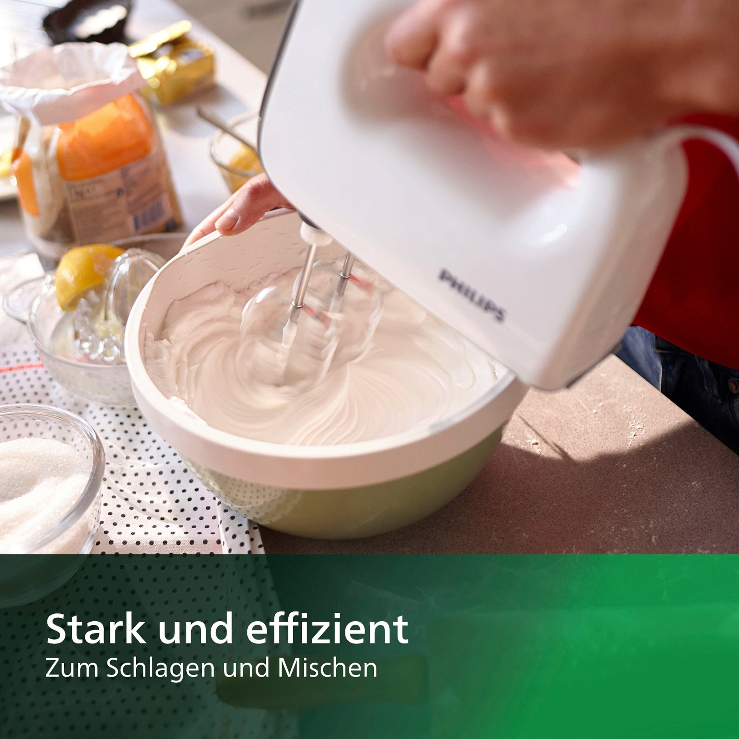 Philips Handmixer HR3741/00, 450 W, 5 Geschwindigkeiten plus Turbo