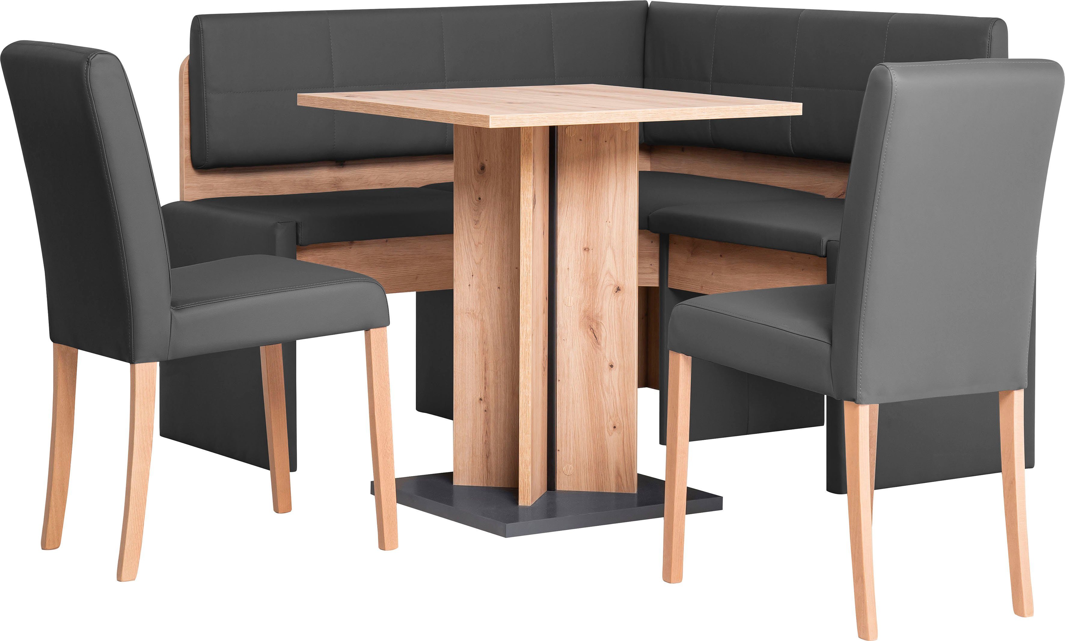 Home affaire Eckbankgruppe Sofi, (Set, 4-tlg), Eckbank mit Truhe