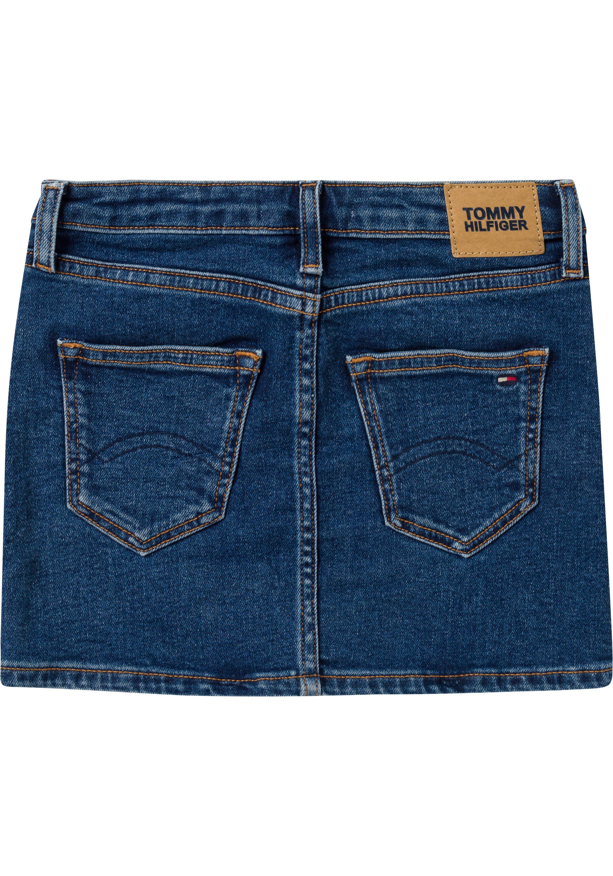 Tommy Hilfiger Jeansrock BASIC DENIM SKIRT (1-tlg) mit Kontrastnähten