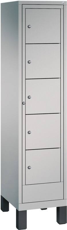 C P S 3000 Evolo Metall Schließfach 6 Tür Zylinderschloss 420 x 500 x 1.850 mm Weiß 48060-105 S10063