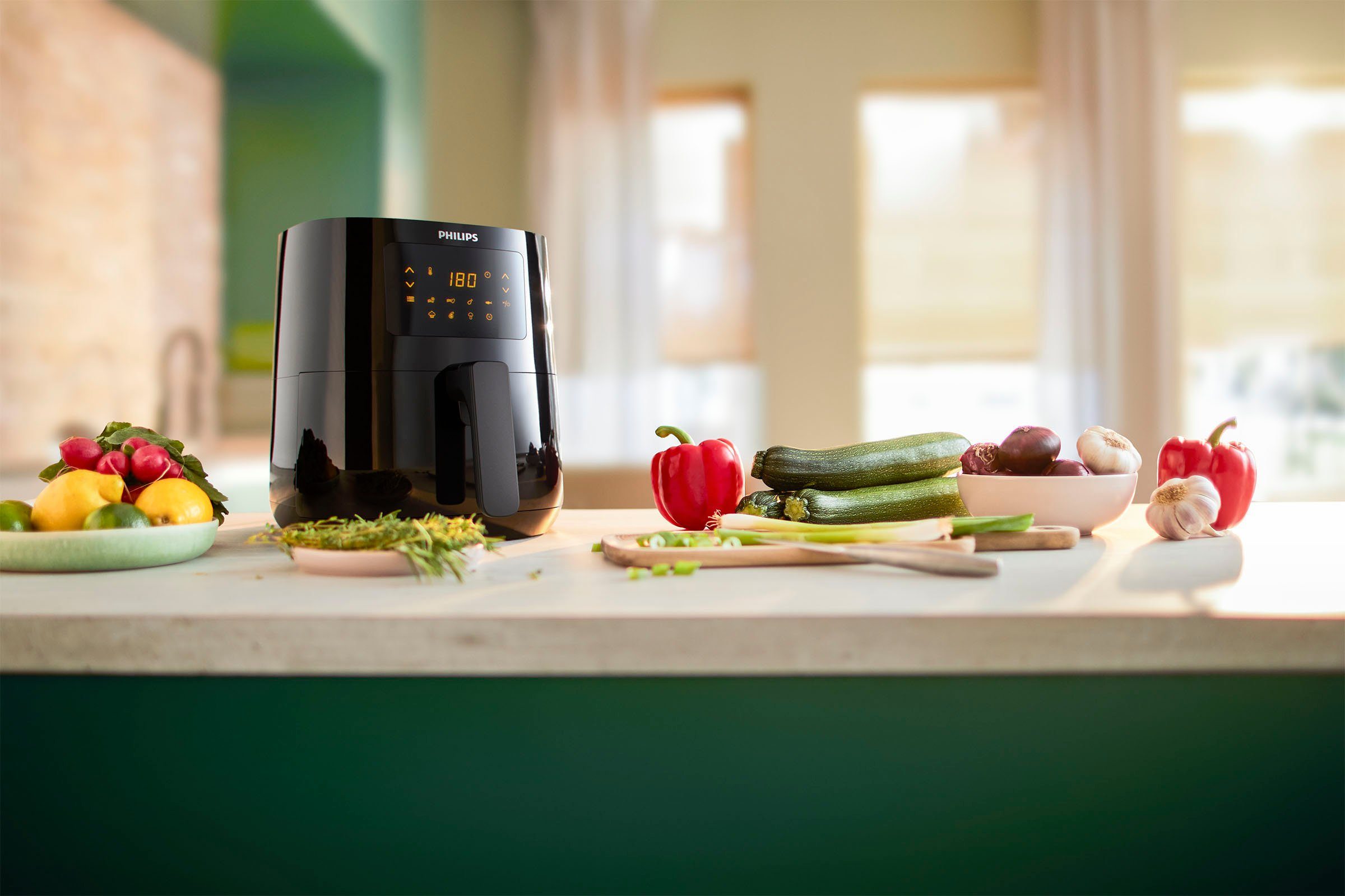 Philips Heißluftfritteuse Essential HD9252/90, 1400 W, Fassungsvermögen 0,8 kg