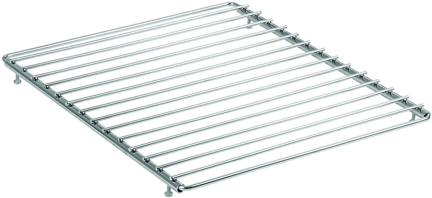 ICQN Backofenrost Universal Gitter, Ausziehbar von 37,5-60 cm Backofenrost, Verstellbar, Verchromt, Backofengitter, Grill, Backrost, Gitterrost, Verchromt Backgitter