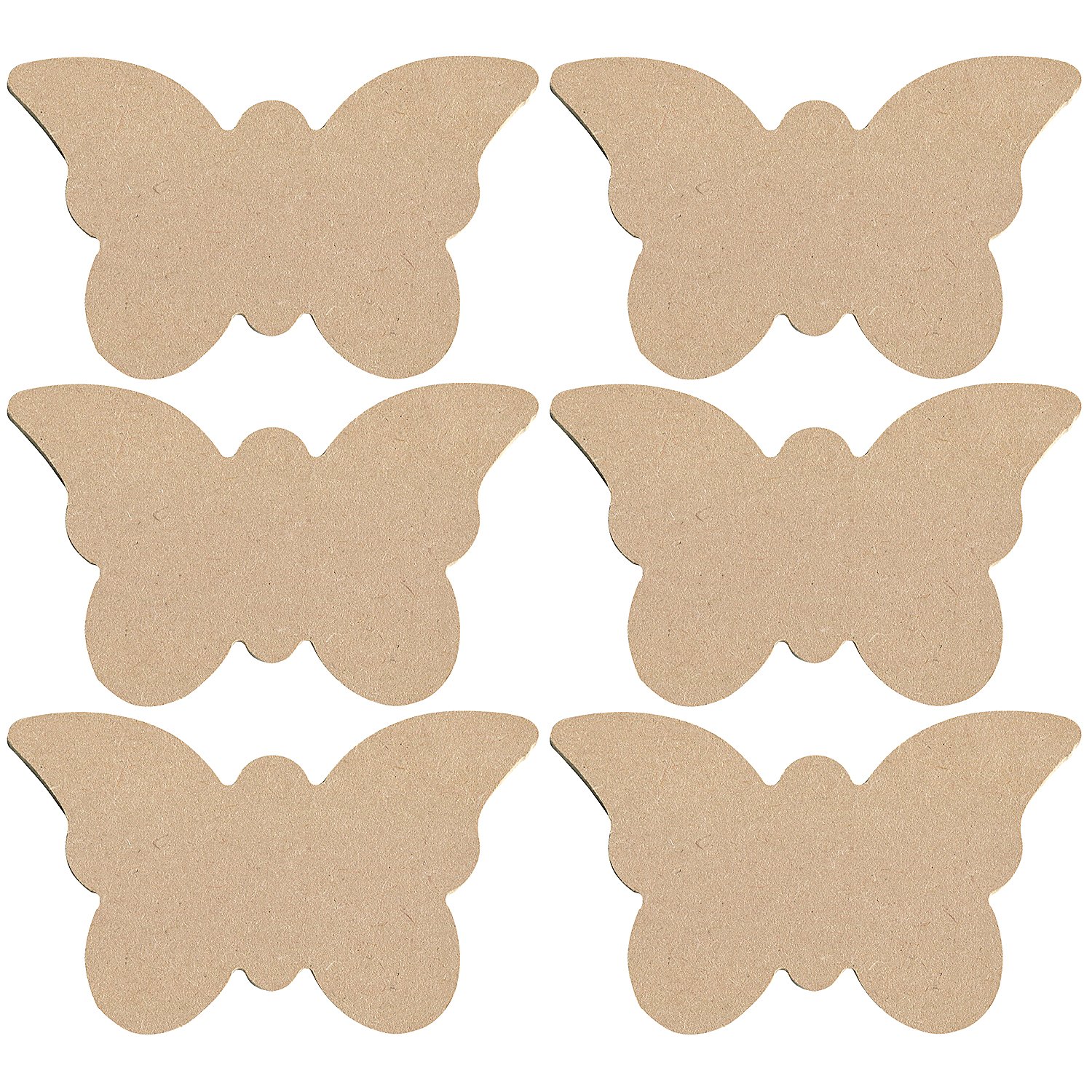 MDF-Schmetterlinge, 14 cm, 6 Stück