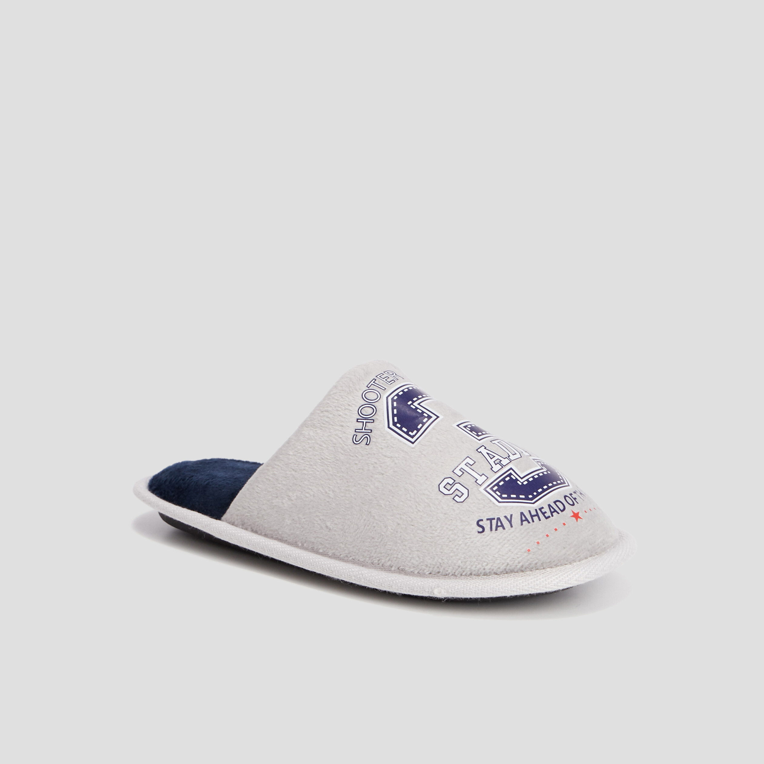 Chaussons mules gris garçon | La Halle