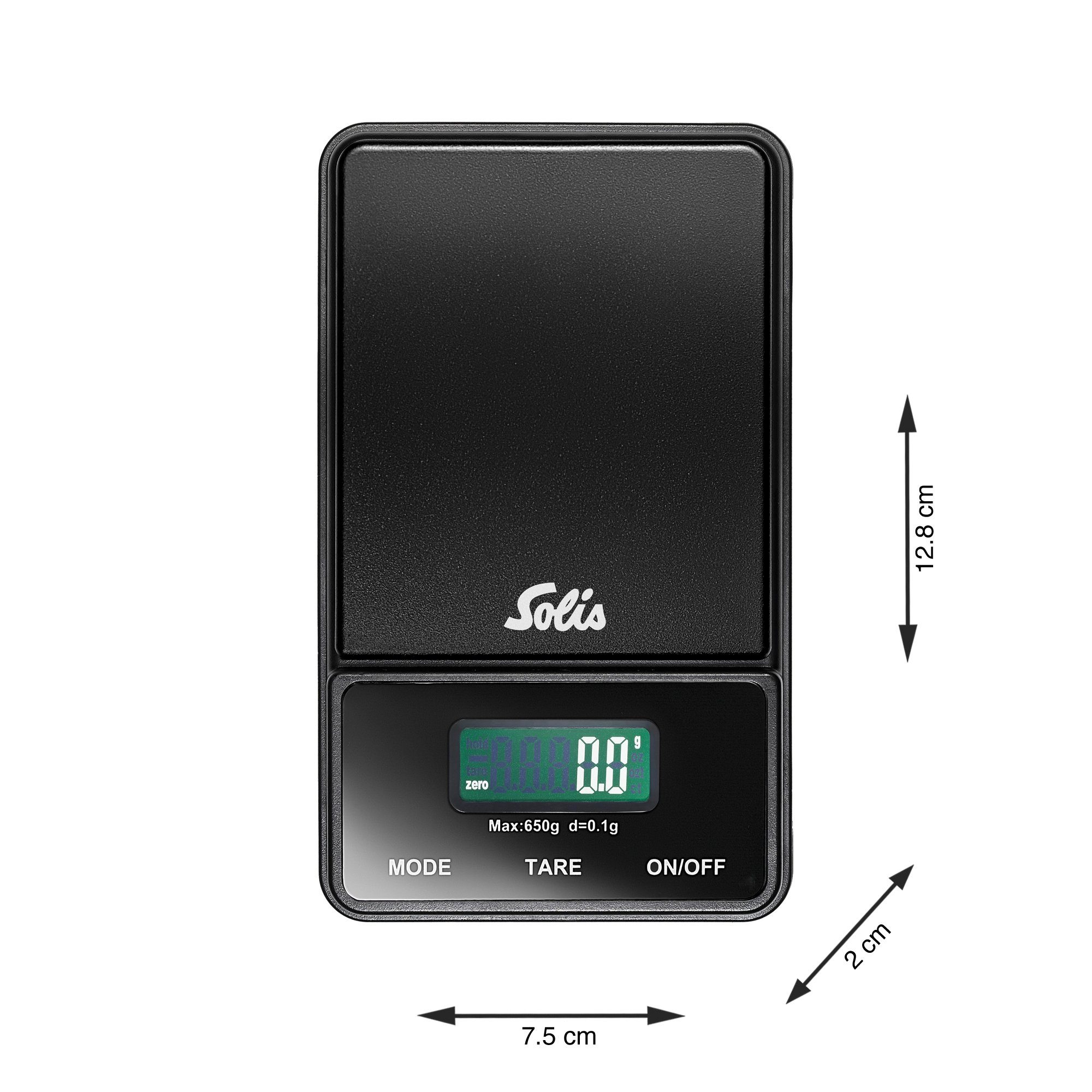 SOLIS OF SWITZERLAND Feinwaage Digital Coffee Scale Type 1030, 0,1 - 650 g, Einheiten: Gramm, Unze, Karat, LCD Display