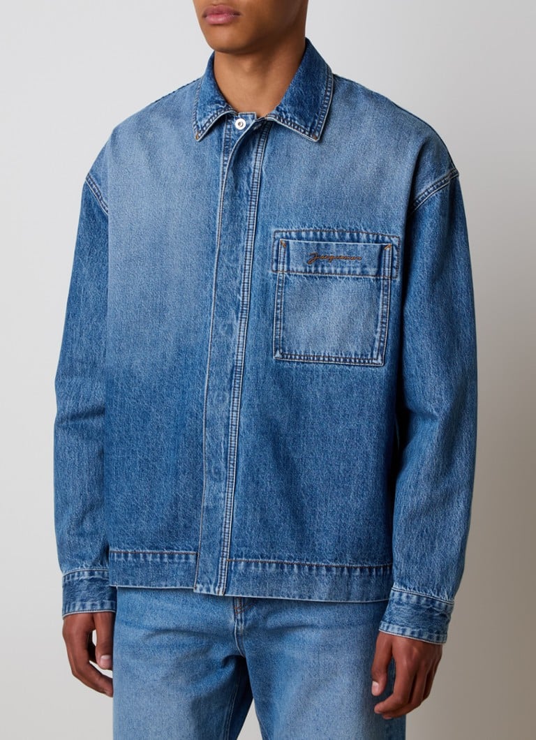 Jachetă din denim Jacquemus cu buzunar la piept