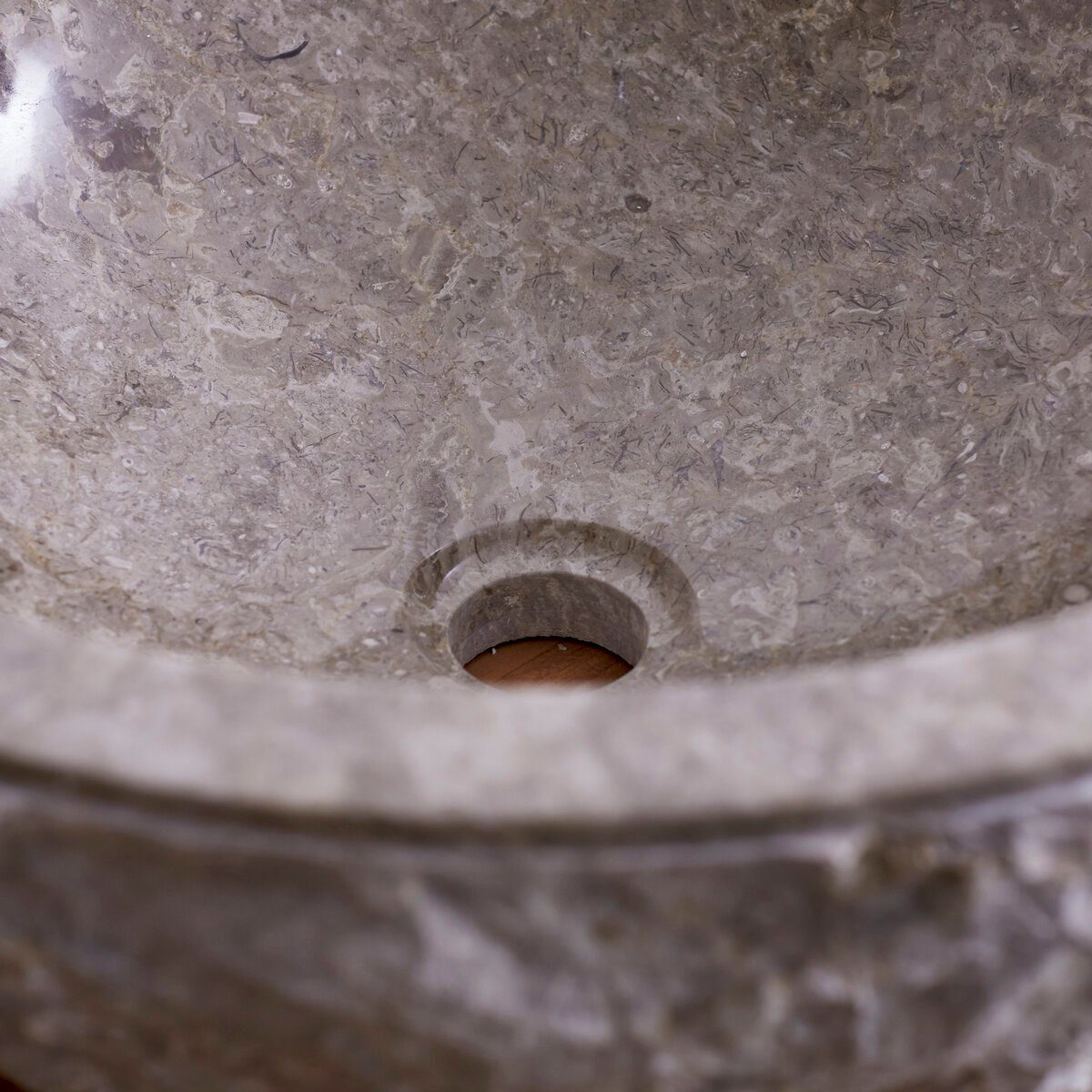 Tikamoon Waschbecken Waschbecken aus Marmor grey
