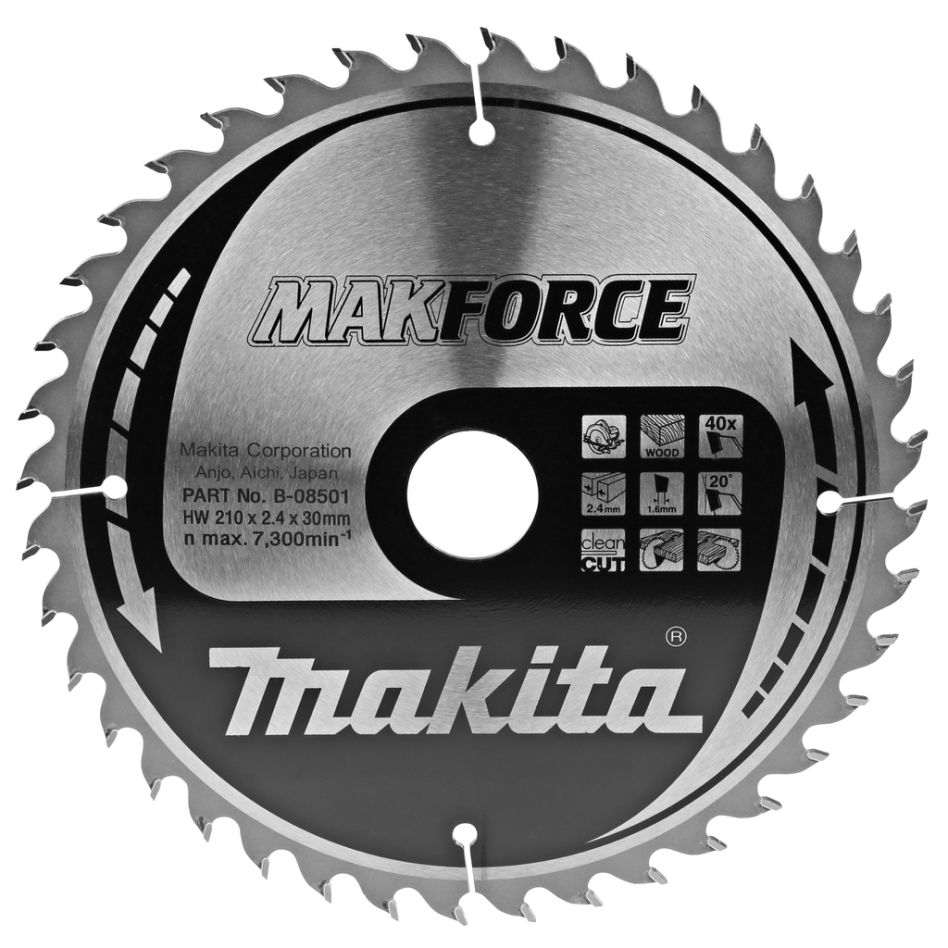 Makita Tillbehör B-08501 HM Sågblad Trä 210 x 30 x 40T