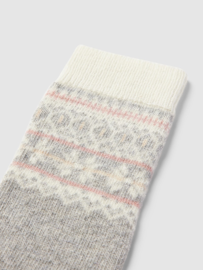 Socken mit Allover-Muster in hellgrau meliert