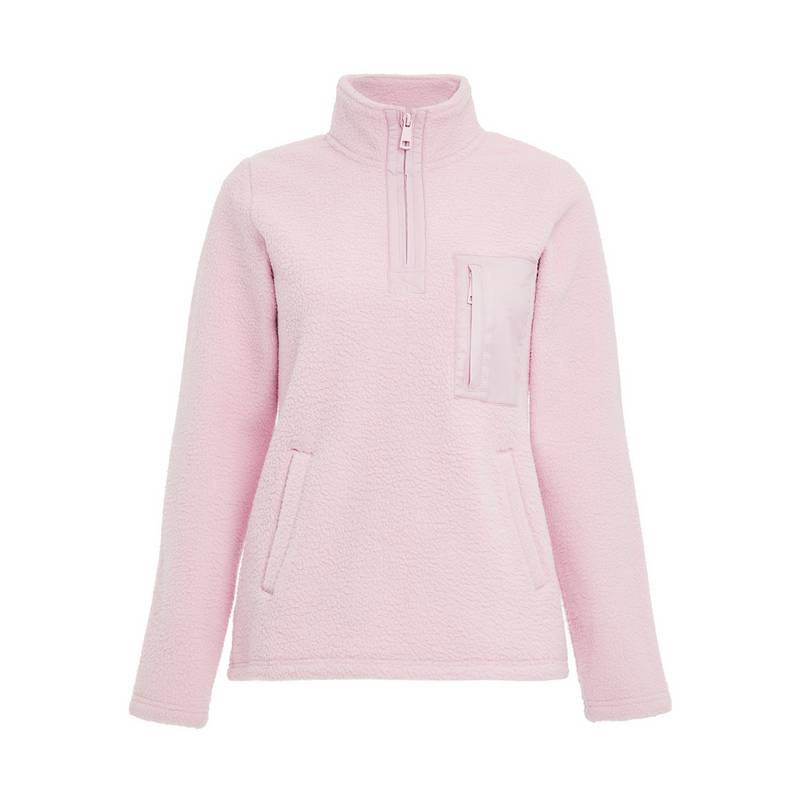 Threadbare THB Pharell 1/4 Zip Fleece Fleecepullover Damen