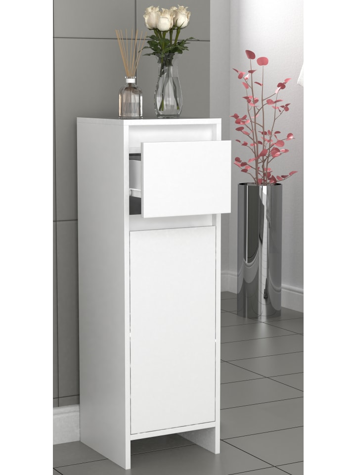 VCM  Badmöbel Midischrank Badschrank  Schublade Malira in Weiß günstig kaufen onesize