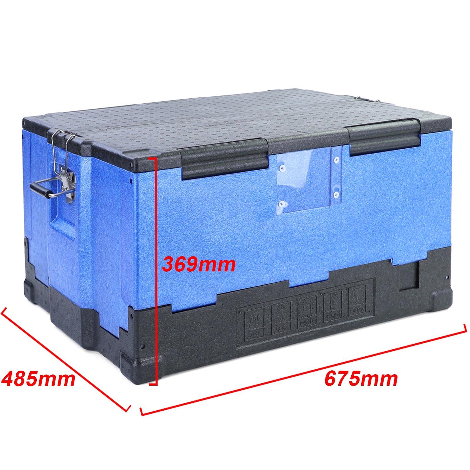 RAMROXX Kühlbox Warmhaltebox Kühl Thermo faltbar mit Griffen 75L 675x485x369mm