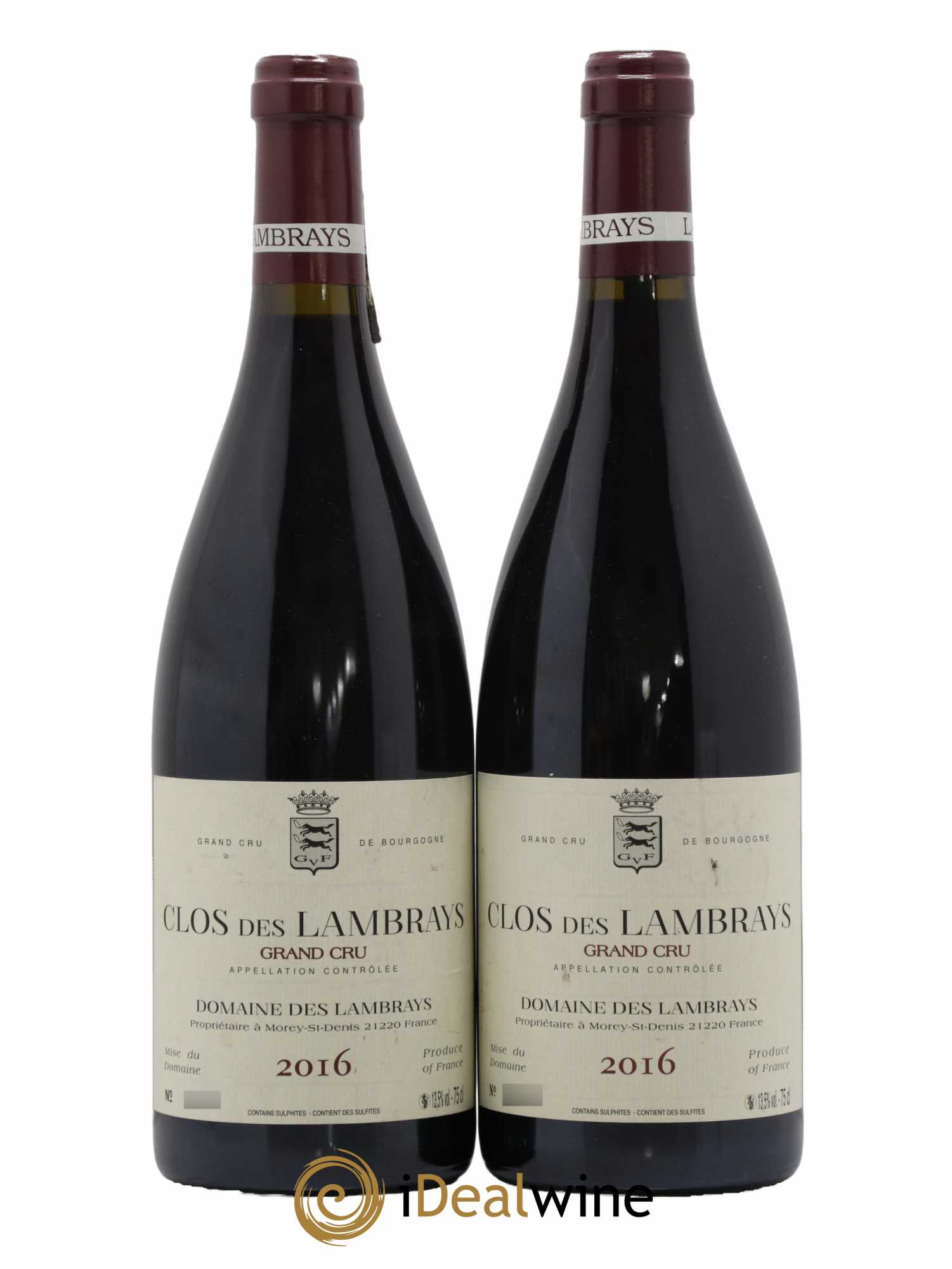Clos des Lambrays Grand Cru Domaine des Lambrays  2016 - Lot de 2 Bouteilles
