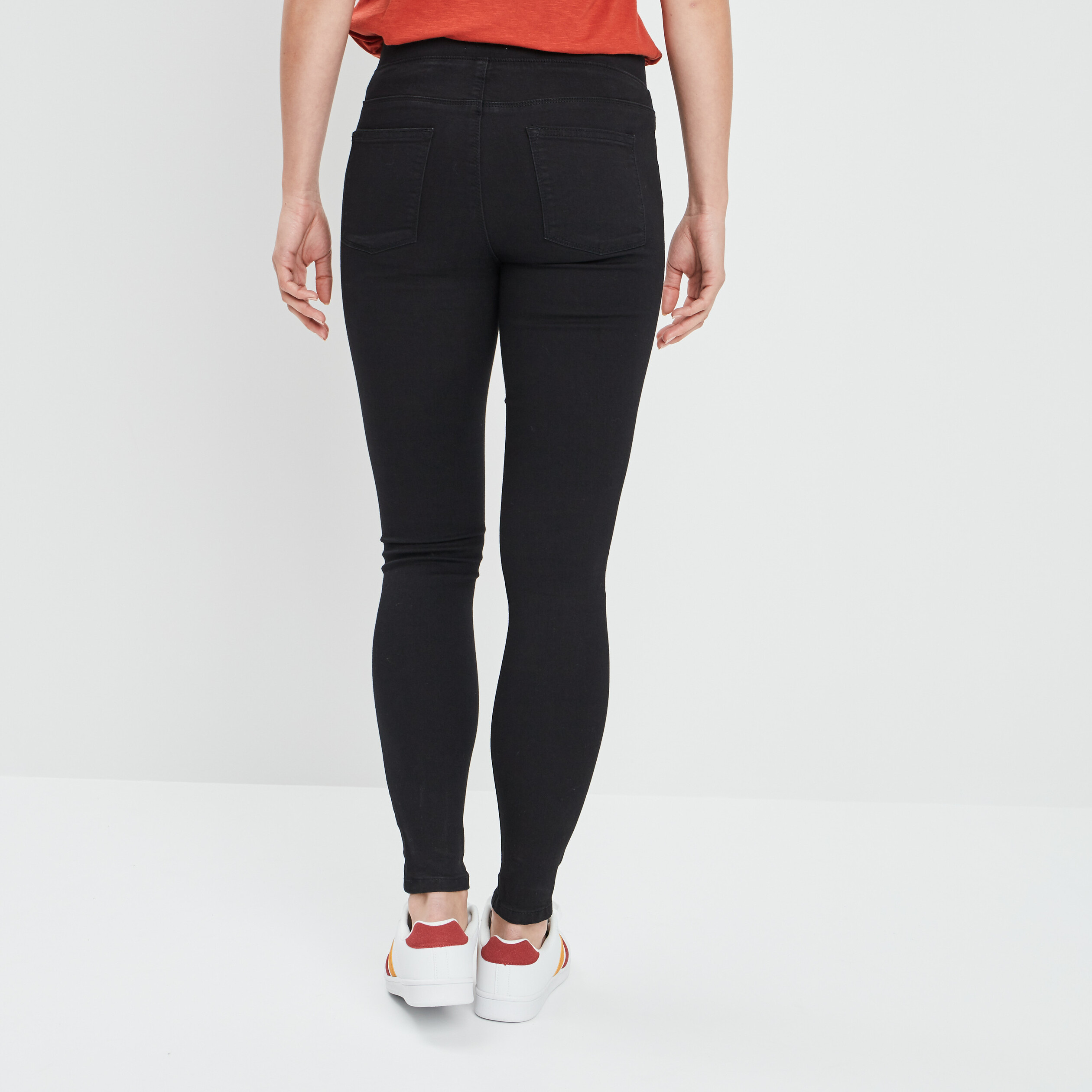 Jegging taille standard denim noir femme | La Halle
