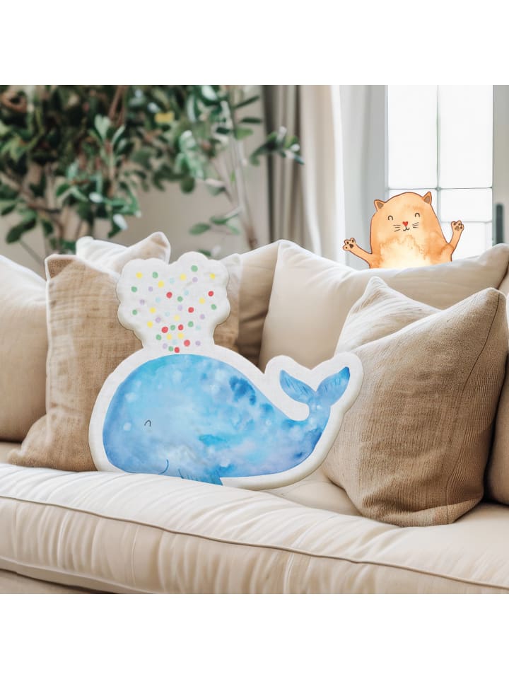 Mr. & Mrs. Panda Kissen Kuscheltier Wal Konfetti ohne Spruch in Weiß günstig kaufen