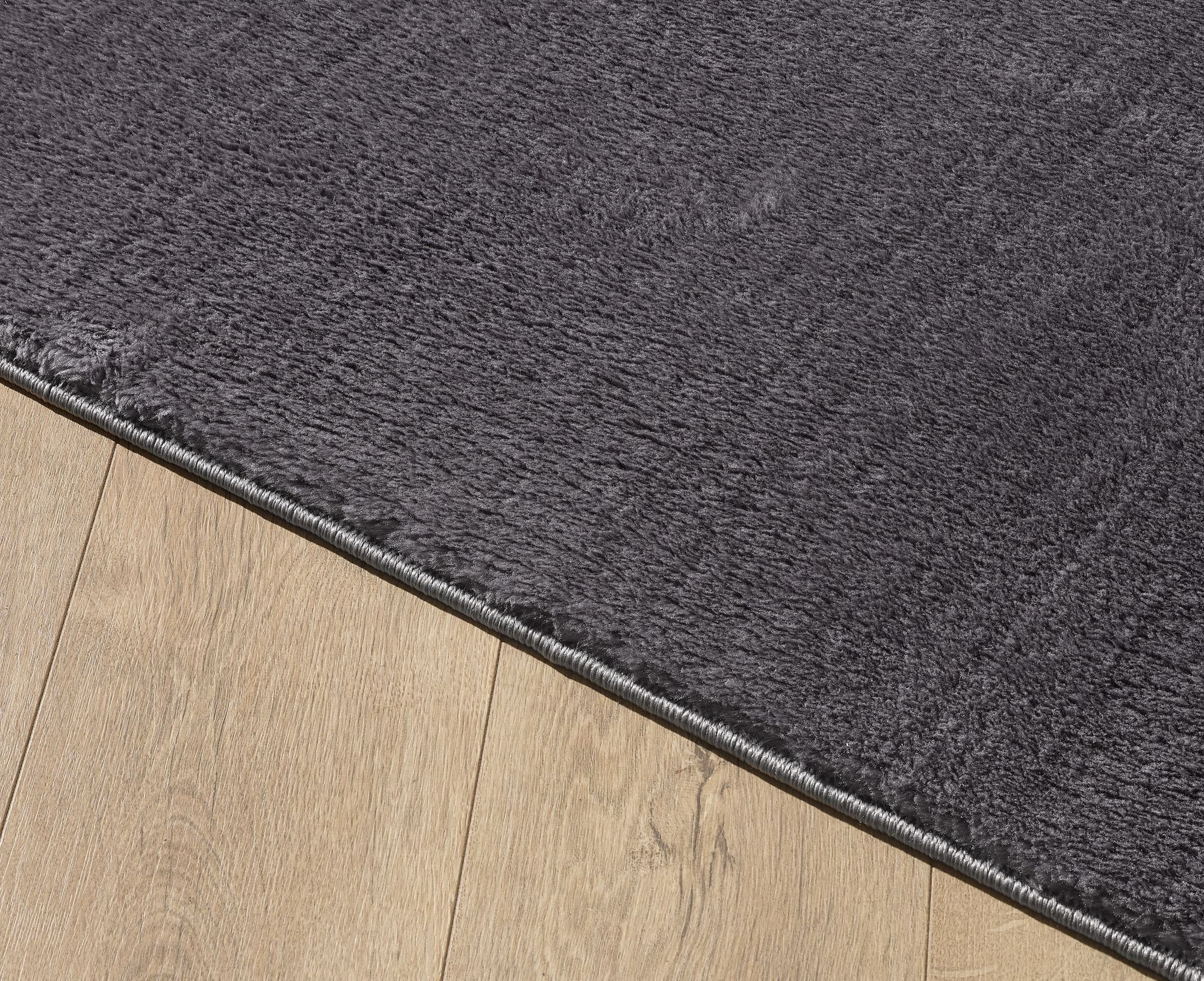 Fellteppich Unicolor - Einfarbig, Carpetsale24, Rund, Höhe: 25 mm, Teppich Wohnzimmer Einfarbig Weich Plüsch Modern Shaggy