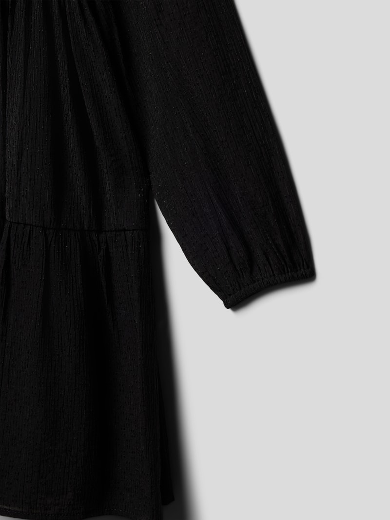 Kleid im Stufen-Look in schwarz