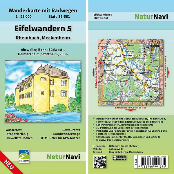 EIFELWANDERN 5 - RHEINBACH, MECKENHEIM 1 : 25 000 - Wanderkarte