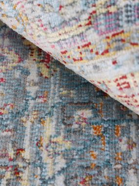 Teppich Esha, carpetfine, rechteckig, Höhe: 8 mm, Vintage Look, schöne Farben, mit Fransen, Wohnzimmer