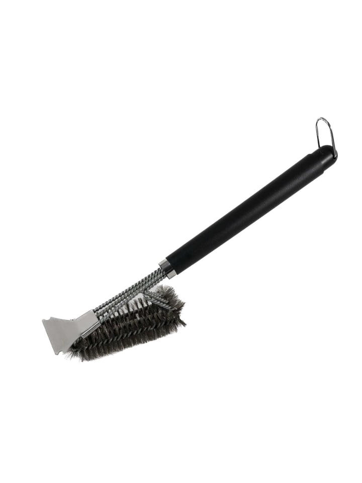 Intirilife Grillbürste aus Edelstahl in Schwarz - Silber günstig kaufen onesize