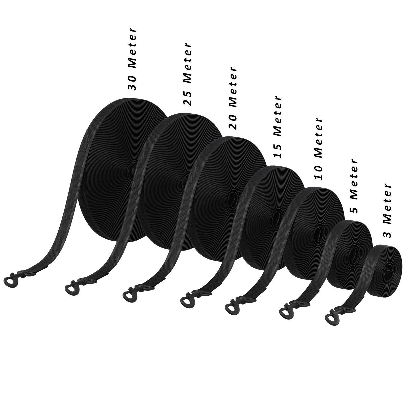 Wellgro Hundeleine Schleppleine für Hunde mit Handschlaufe Metallkarabiner