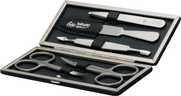 Erbe Solingen 5-teilig - Lederetui 14 - 5 x 6 - 5 cm Maniküre-Set