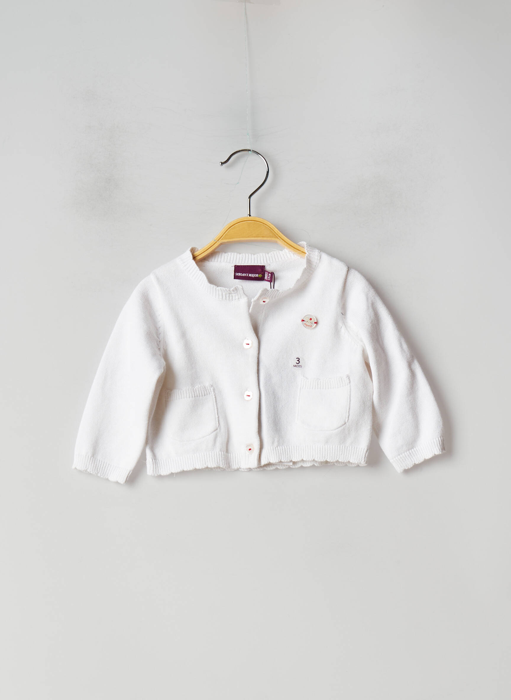 Sergent Major Cardigans Fille couleur blanc