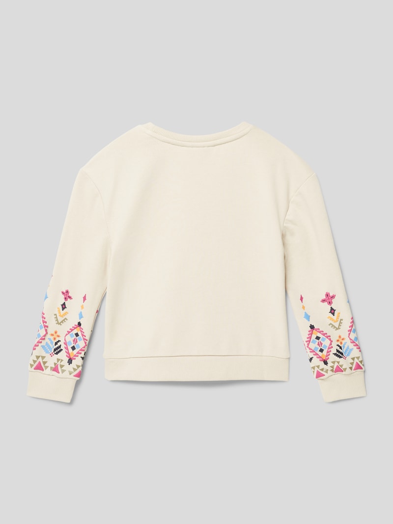 Sweatshirt mit Motiv-Print in stein