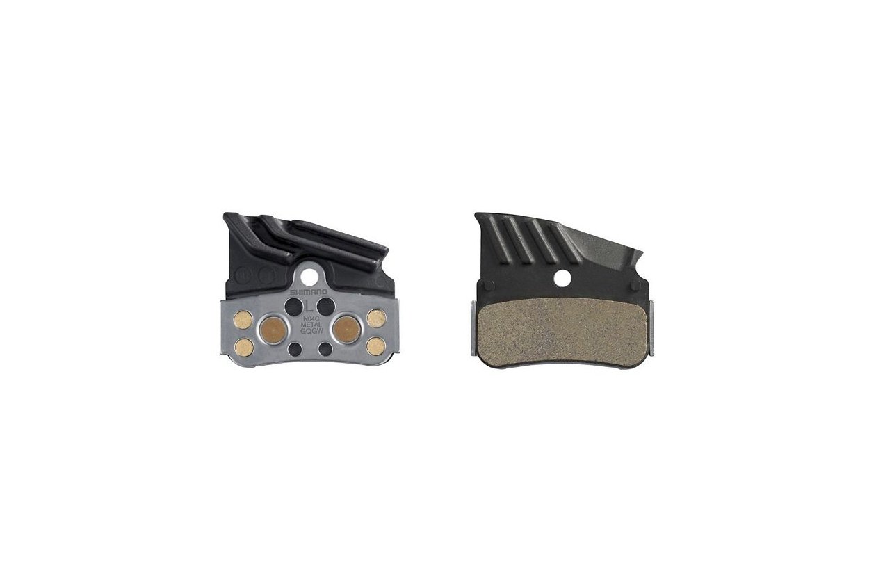 Shimano Scheibenbremsbelu00e4ge N04C Metall Ku00fchlrippen