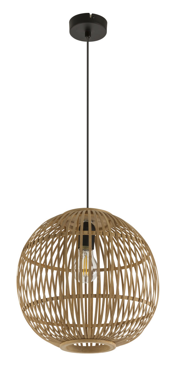 Globo Lighting - HILDEGARD - Hängeleuchte Bambus naturfarben, 1x E27
