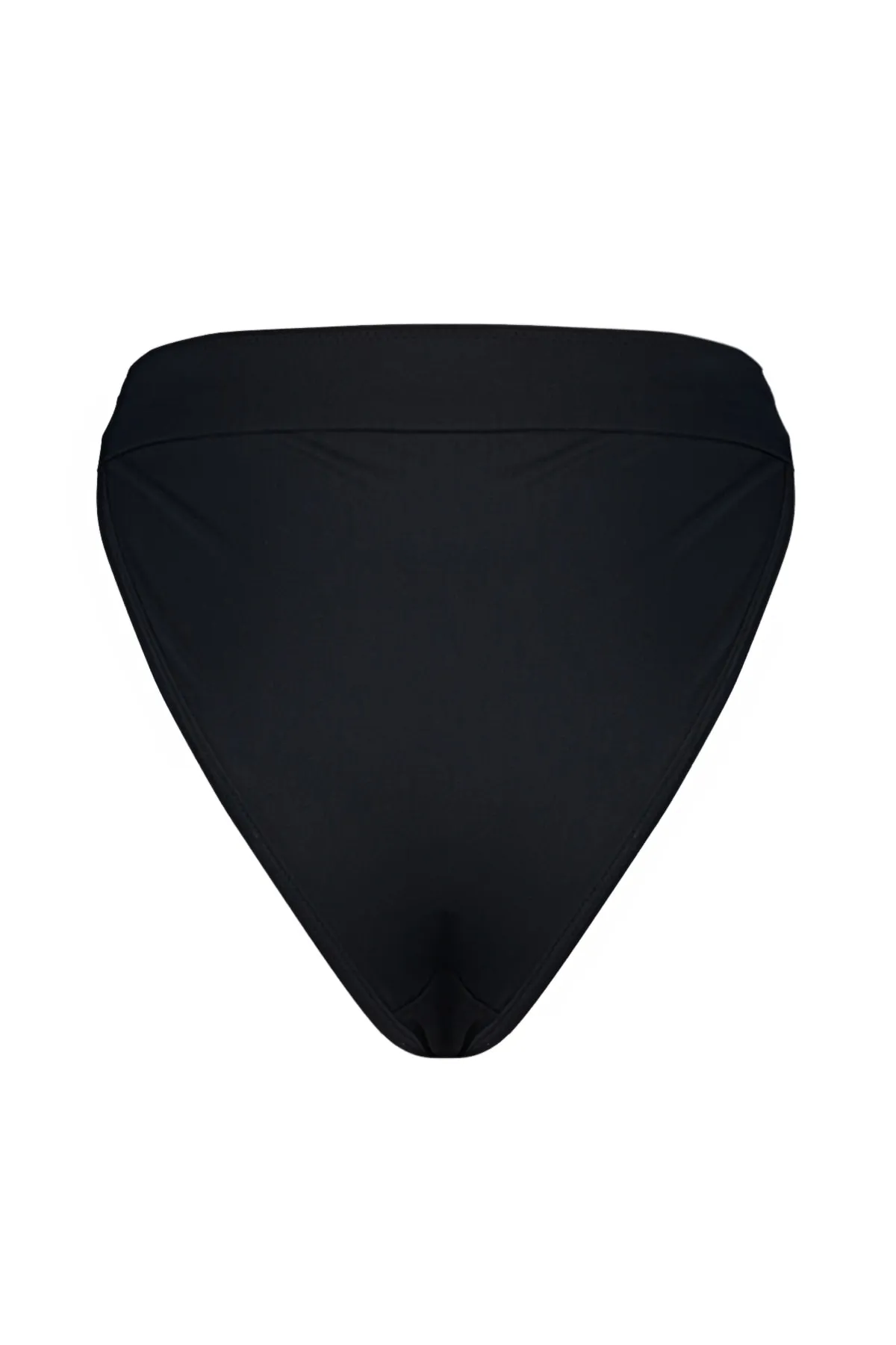 Trendyol Collection  Schwarze, geraffte Bikinihose mit hoher Taille und normalem Beinverlauf TBESS23BA00092
