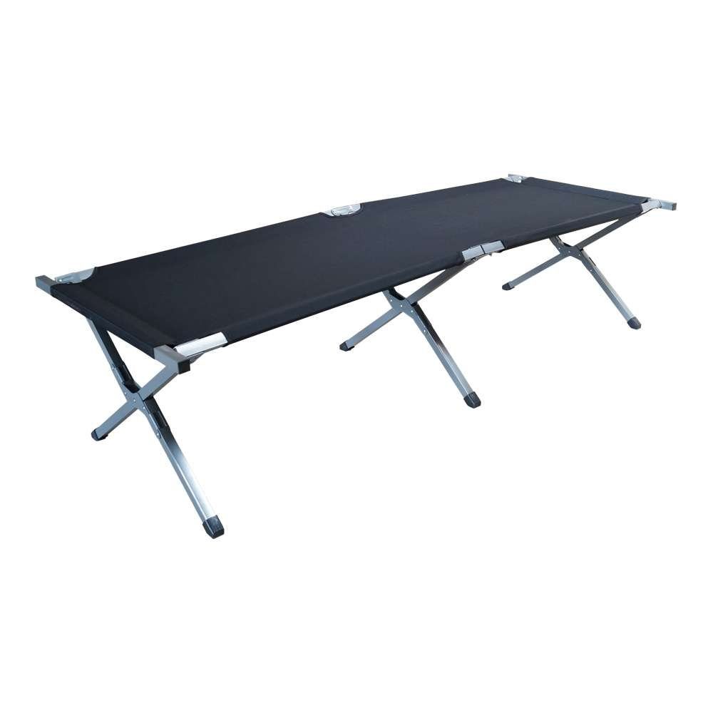 Grafner Feldbett Grafner® Feldbett klappbar Campingbett inkl. Tragetasche in schwarz inkl. Transporttasche