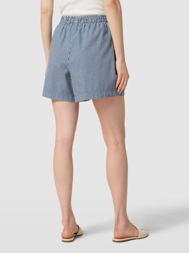 Shorts mit Streifenmuster Modell 'CAMARI' in marineblau