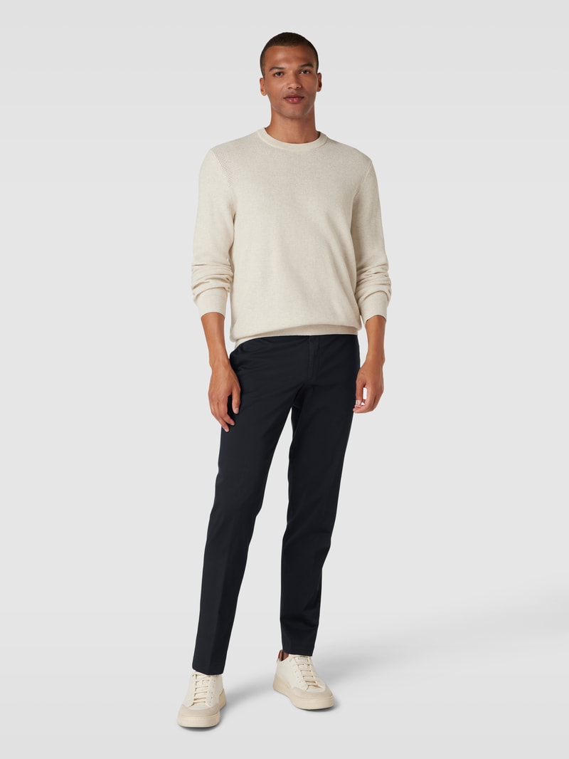 Regular Fit Chino im unifarbenen Design Modell 'Tilo' in schwarz
