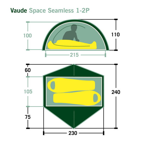 SPACE SEAMLESS 1-2P - Kuppelzelt