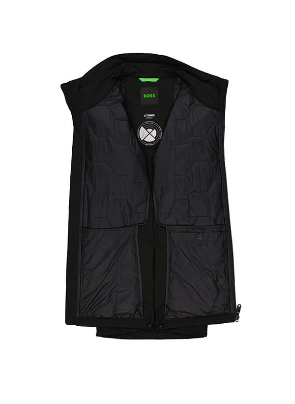 BOSS Green, Steppjacke, T400® wasserresistent, schwarz