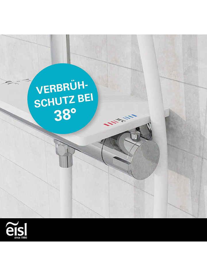Schütte Überkopfbrauseset mit Thermostat-Armatur ''Grande Vita'' in Silber/ Weiß günstig kaufen onesize