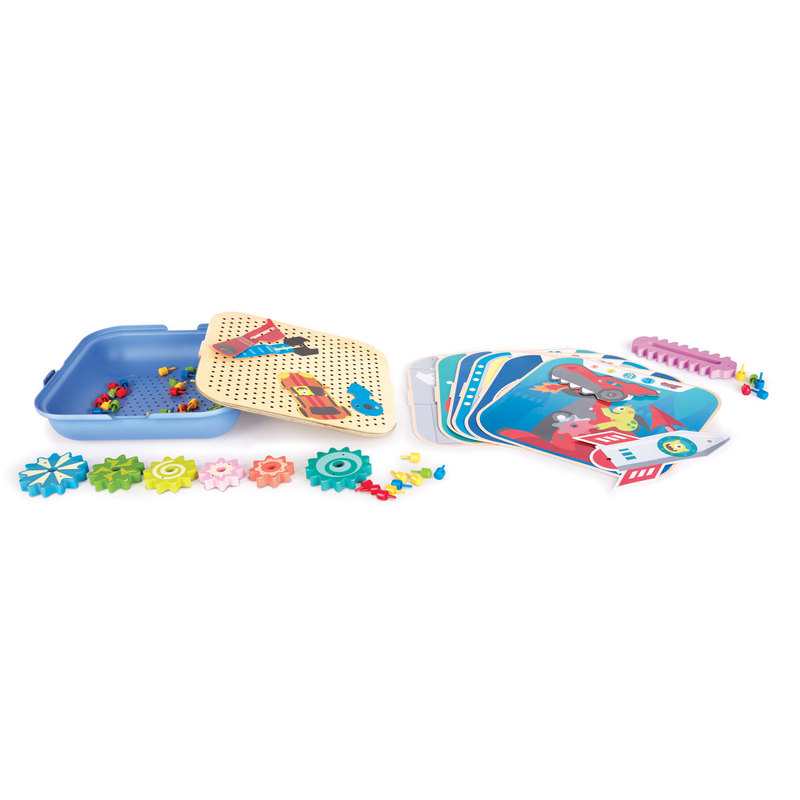 Jeu de mosaïques et d'engrenages animés 2 en 1 Hape