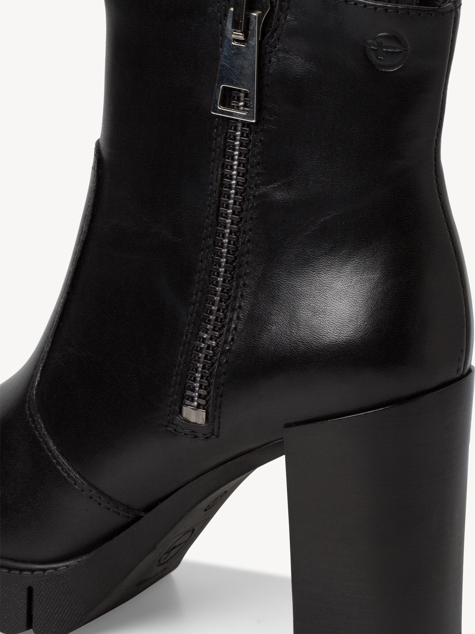 Bottine en cuir - noir