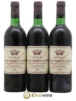 Château Bel Air Marquis d'Aligre  1975 - Lot de 3 Bouteilles