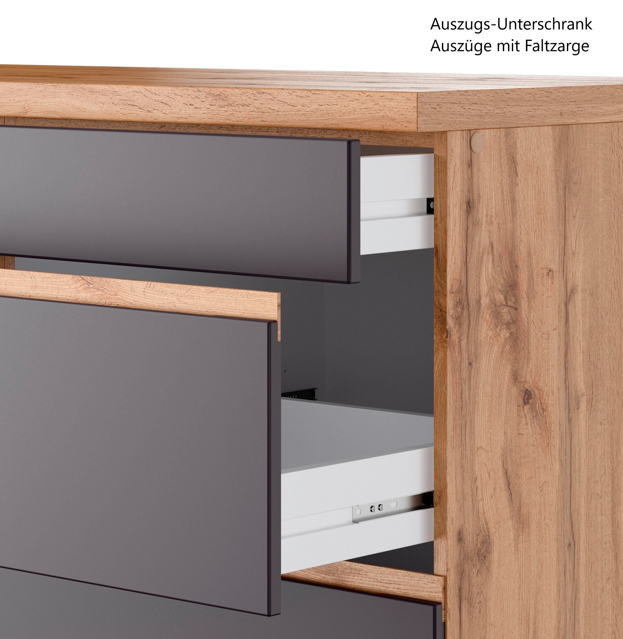 HELD MÖBEL Küche Riesa, Stellbreite 340x150 cm, wahlweise mit oder ohne E-Geräte