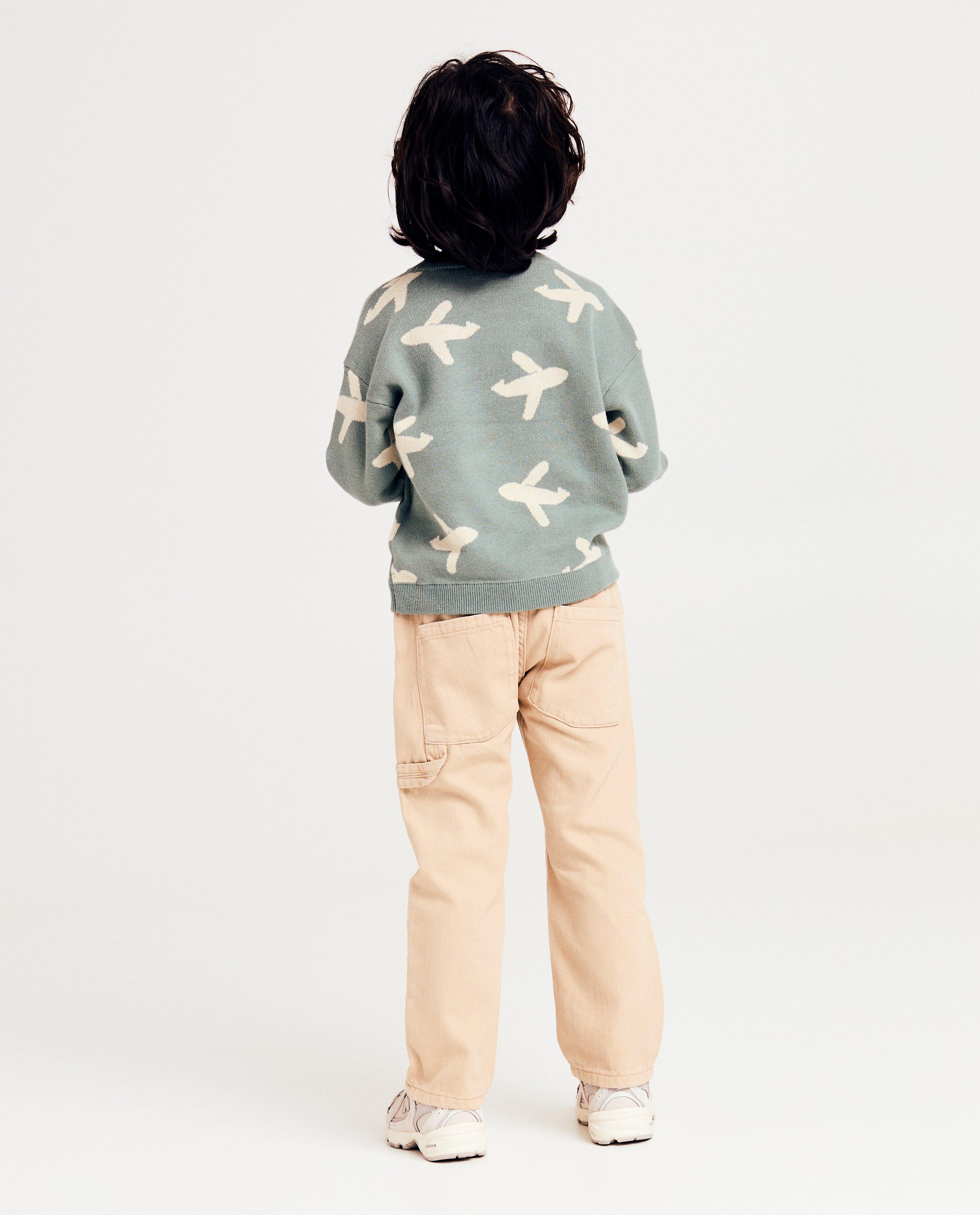 Maglione per migliori amiche con stampa di aeroplani color kaki