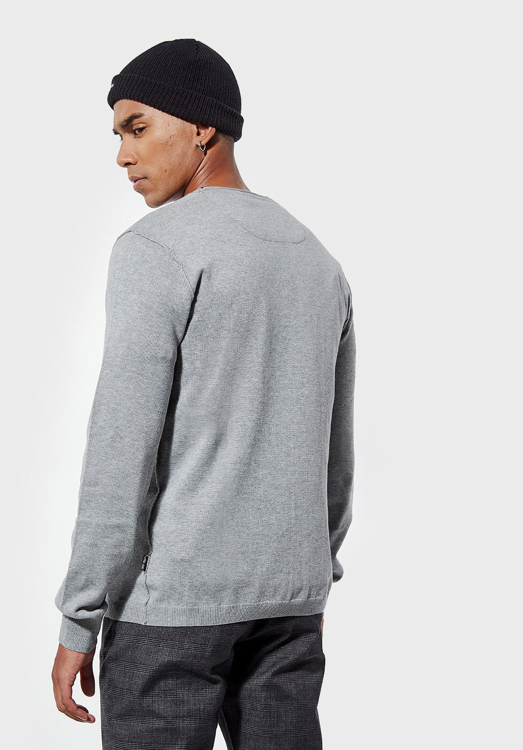 GREAT  Pull régular Homme gris en 100% coton