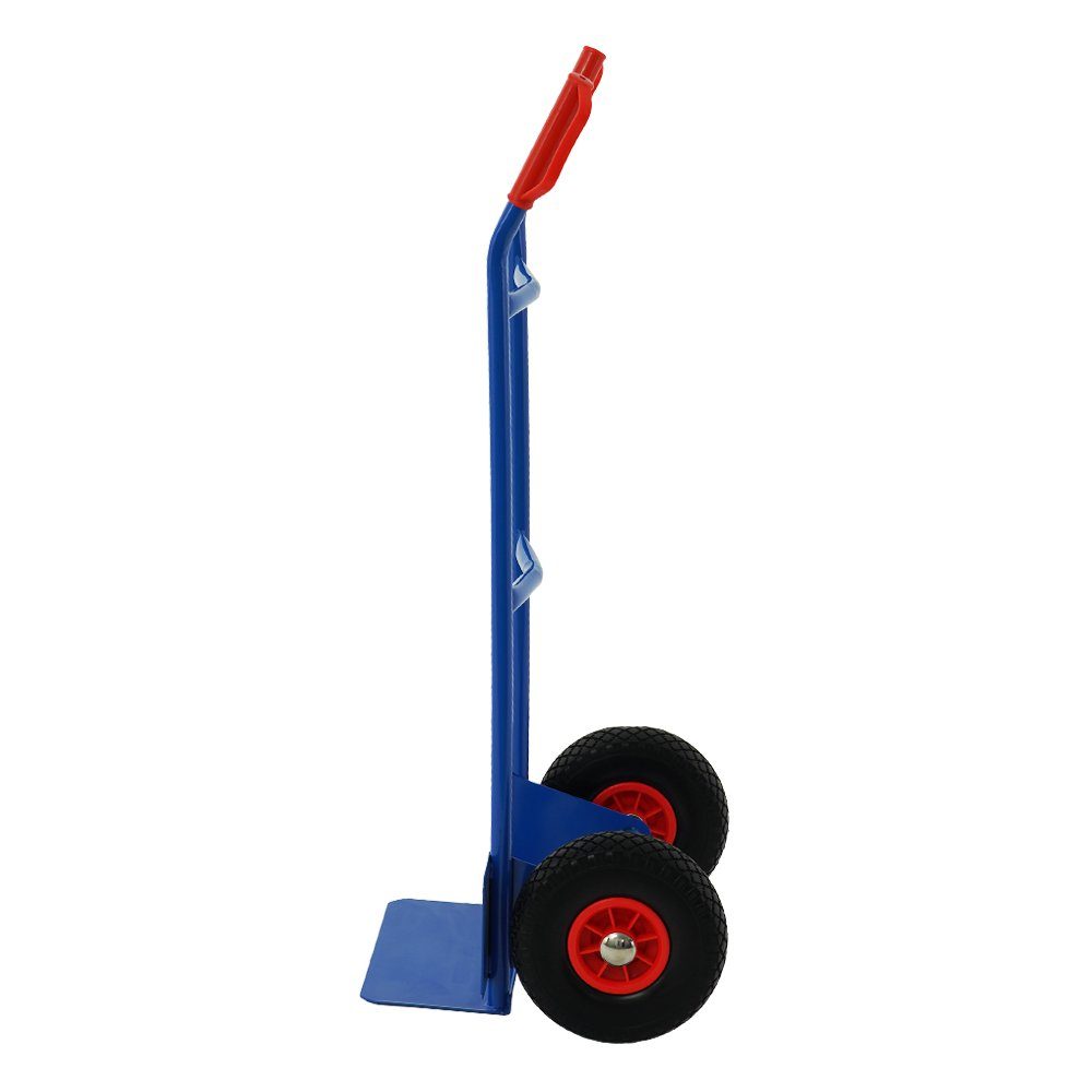 PROREGAL® Sackkarre Stahlrohr-Sackkarre mit Gummibereifung, Traglast 200kg, (Stapelkarre, Handkarre, Transportkarre, Komplett-Set), Traglast 200kg, Vollgummireifen