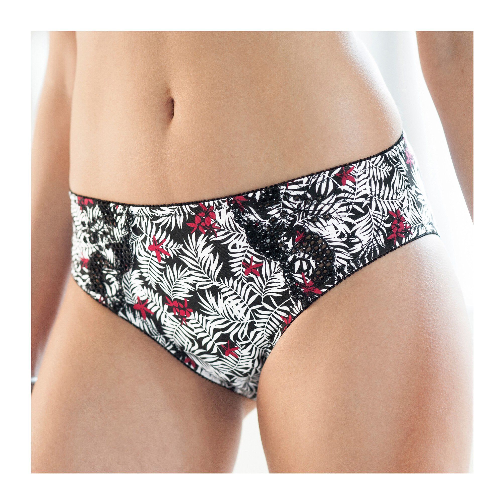 Culotte coton imprimé brodé Olbia – lot de 2